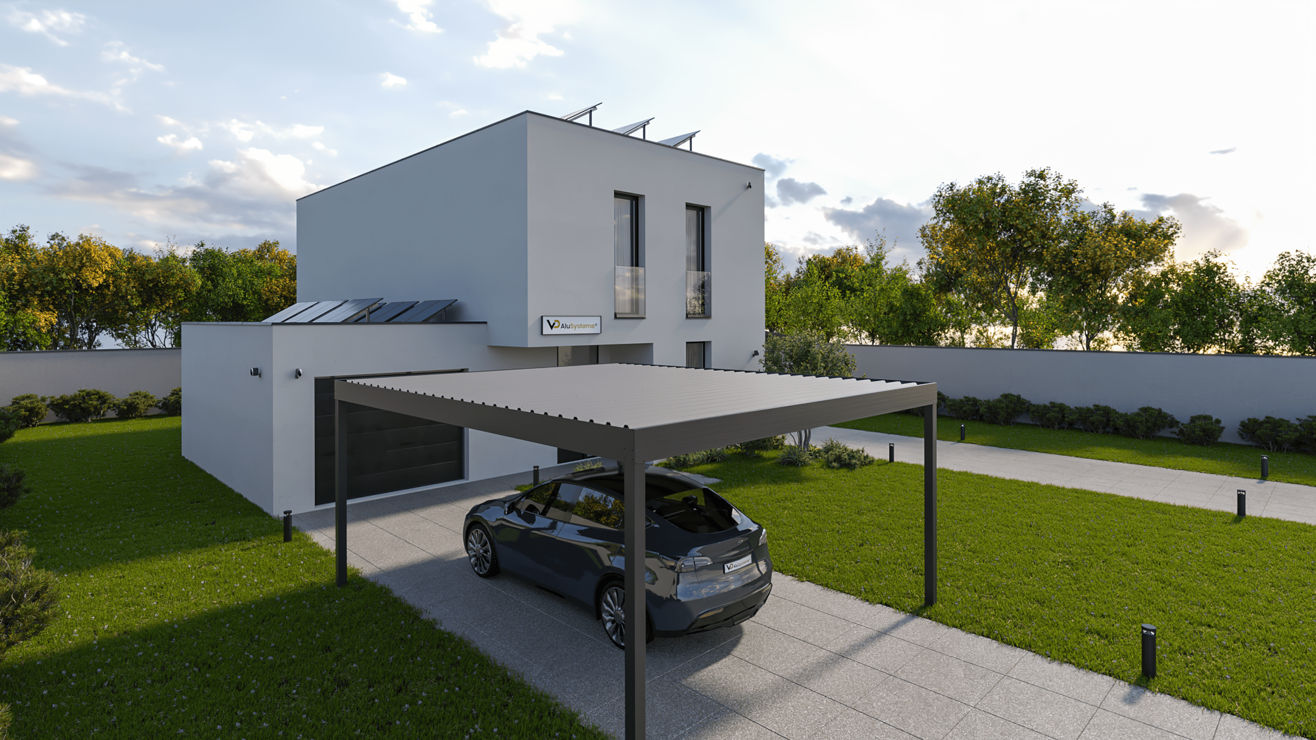Carports Flachdach